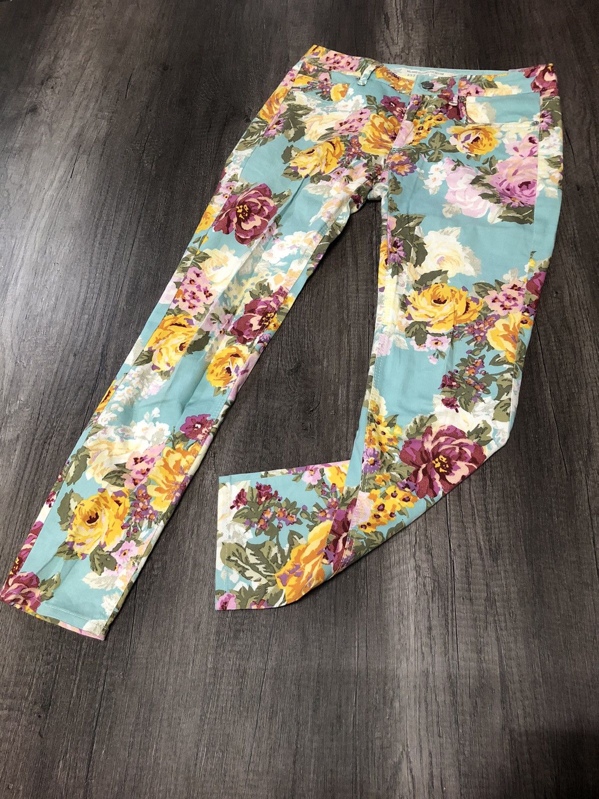 Japanese Brand × Y's × Yohji Yamamoto Vintage Ined Yohji Yamamoto Flower Pant Size 29" - 1 Thumbnail