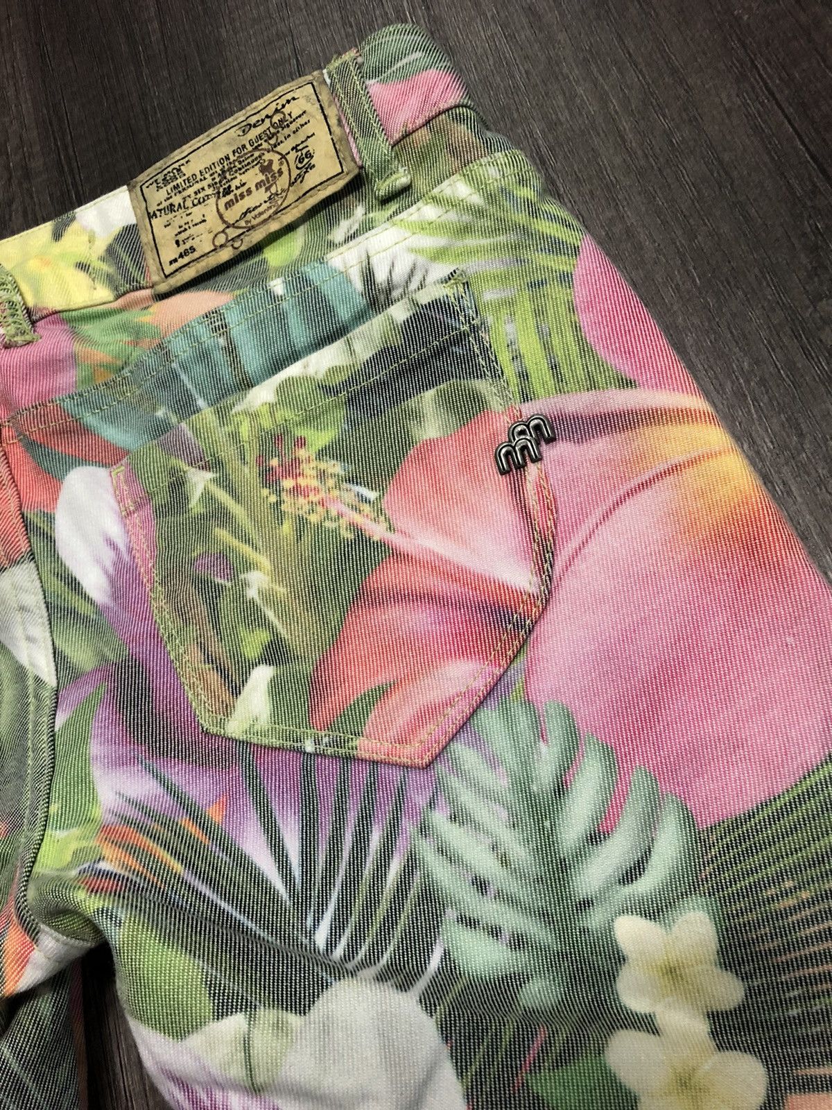 Vintage Miss Miss Denim Jeans Fullprint Flower Size 28" / US 6 / IT 42 - 5 Thumbnail