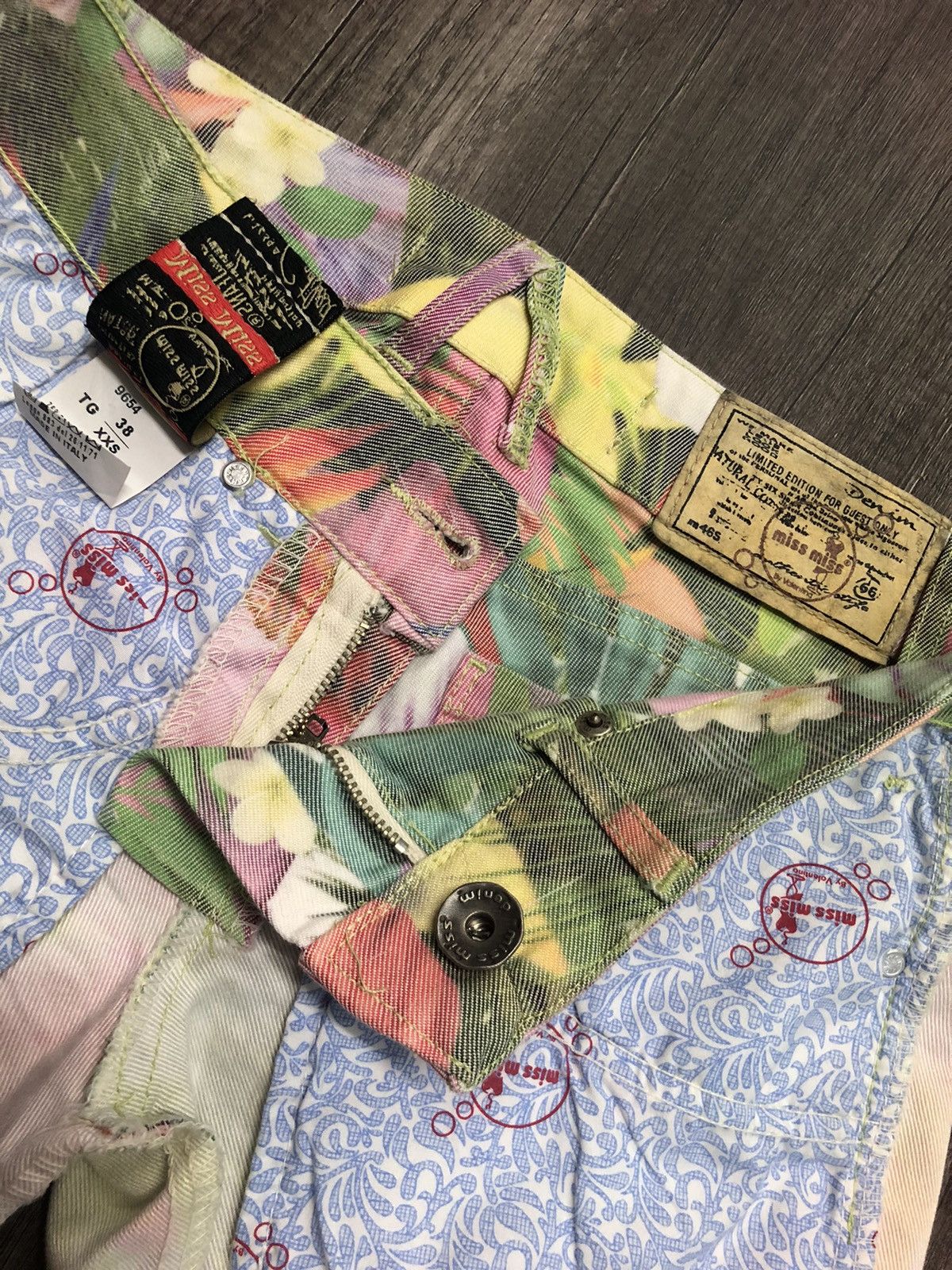 Vintage Miss Miss Denim Jeans Fullprint Flower Size 28" / US 6 / IT 42 - 20 Thumbnail