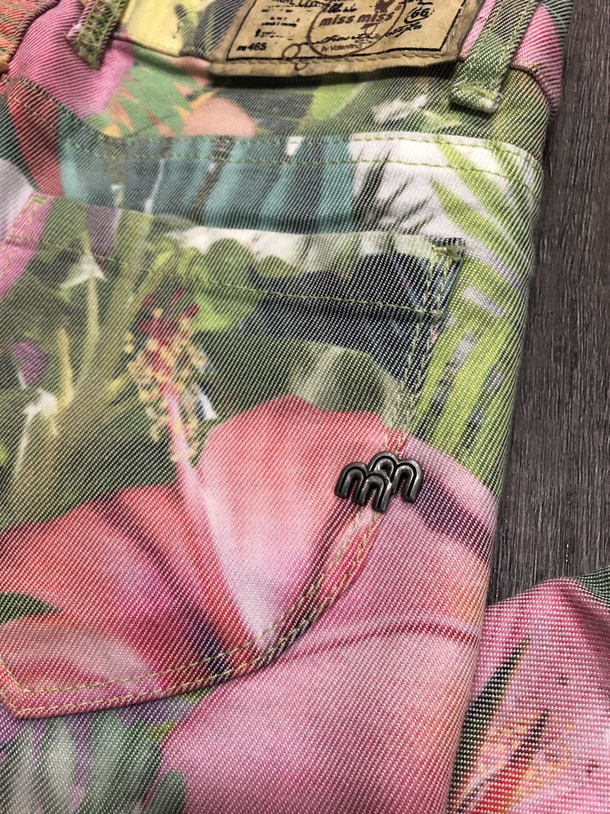 Vintage Miss Miss Denim Jeans Fullprint Flower Size 28" / US 6 / IT 42 - 12 Thumbnail