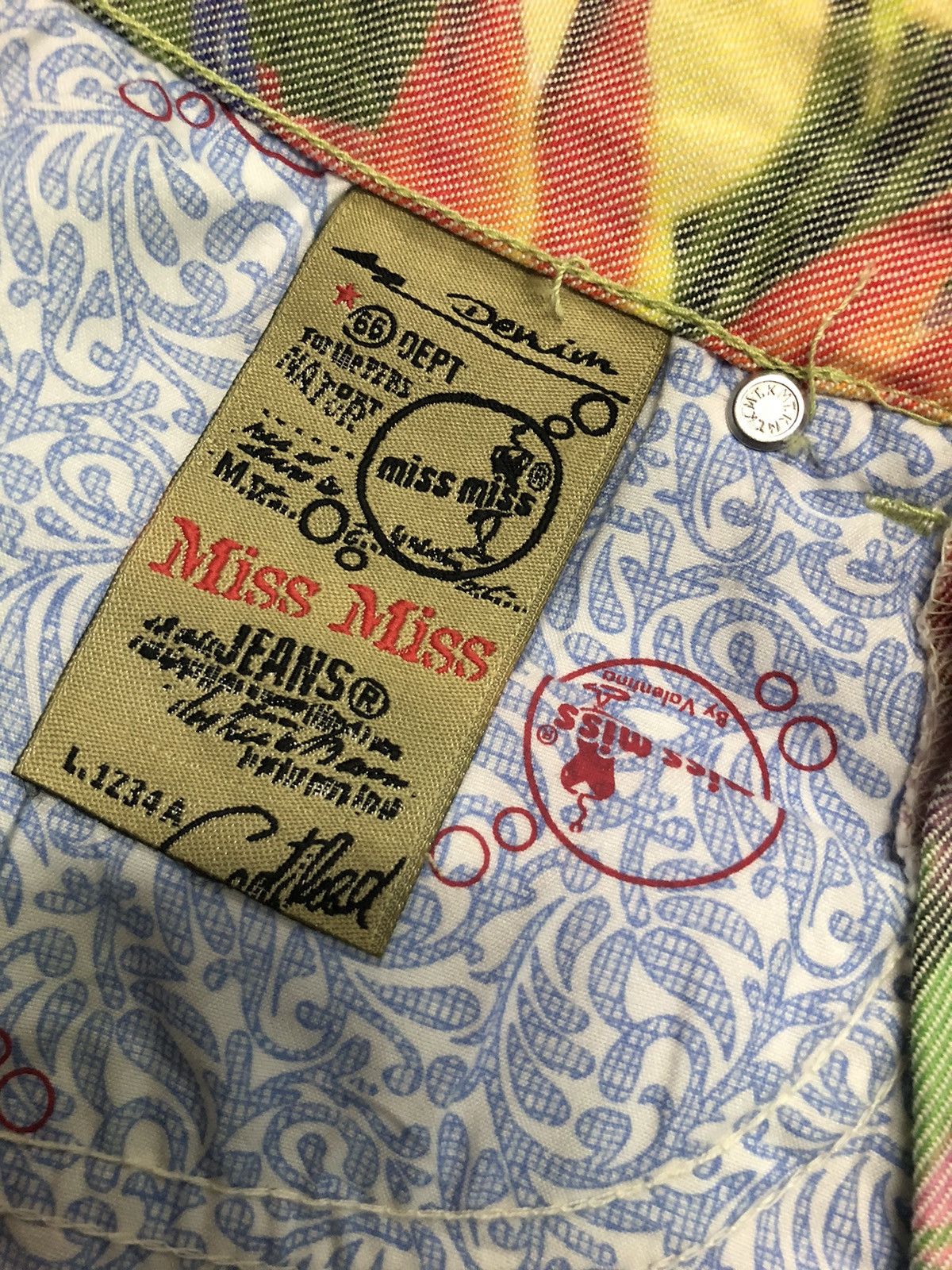 Vintage Miss Miss Denim Jeans Fullprint Flower Size 28" / US 6 / IT 42 - 15 Thumbnail