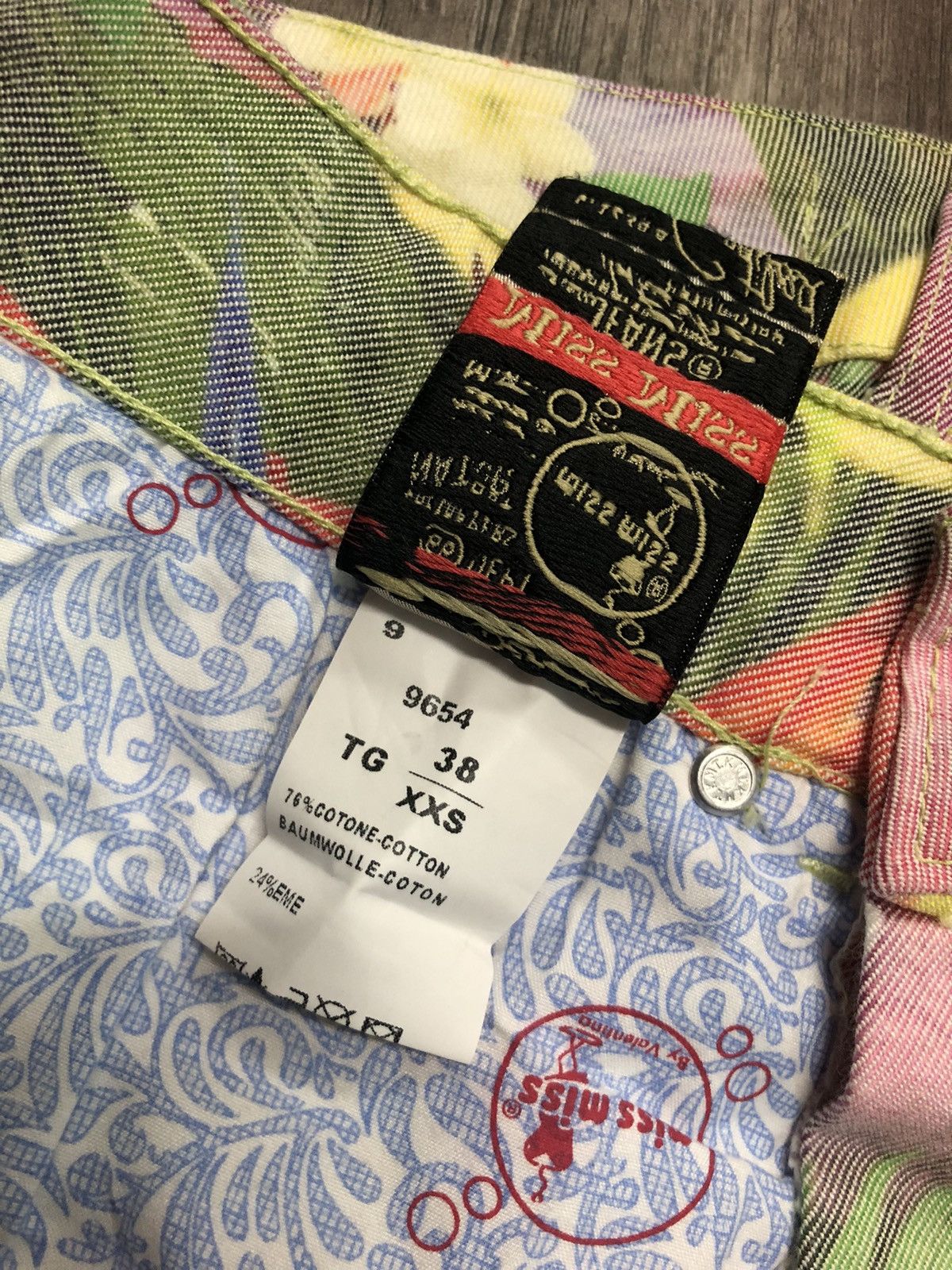 Vintage Miss Miss Denim Jeans Fullprint Flower Size 28" / US 6 / IT 42 - 17 Thumbnail