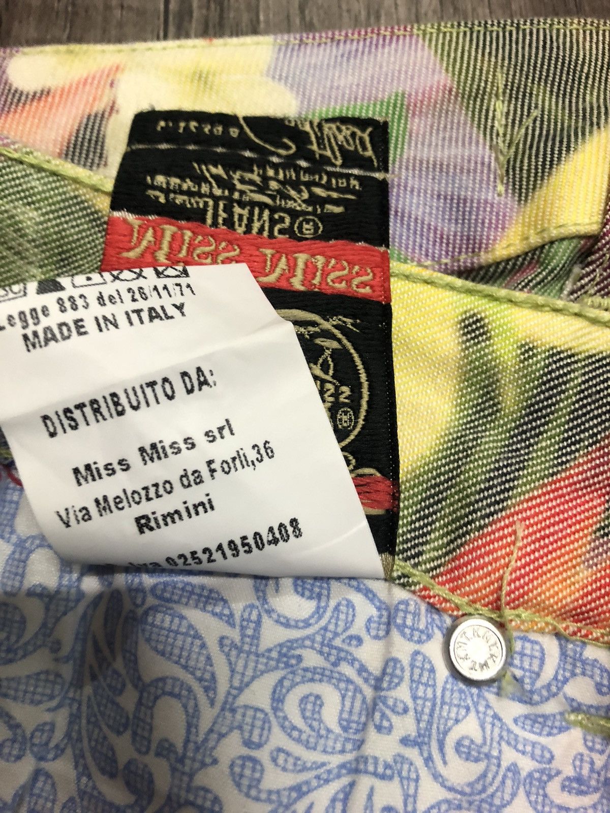 Vintage Miss Miss Denim Jeans Fullprint Flower Size 28" / US 6 / IT 42 - 18 Thumbnail