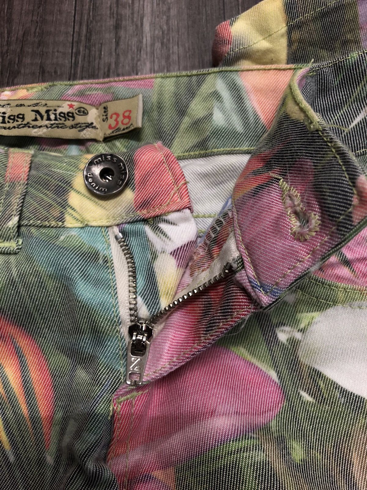 Vintage Miss Miss Denim Jeans Fullprint Flower Size 28" / US 6 / IT 42 - 11 Thumbnail