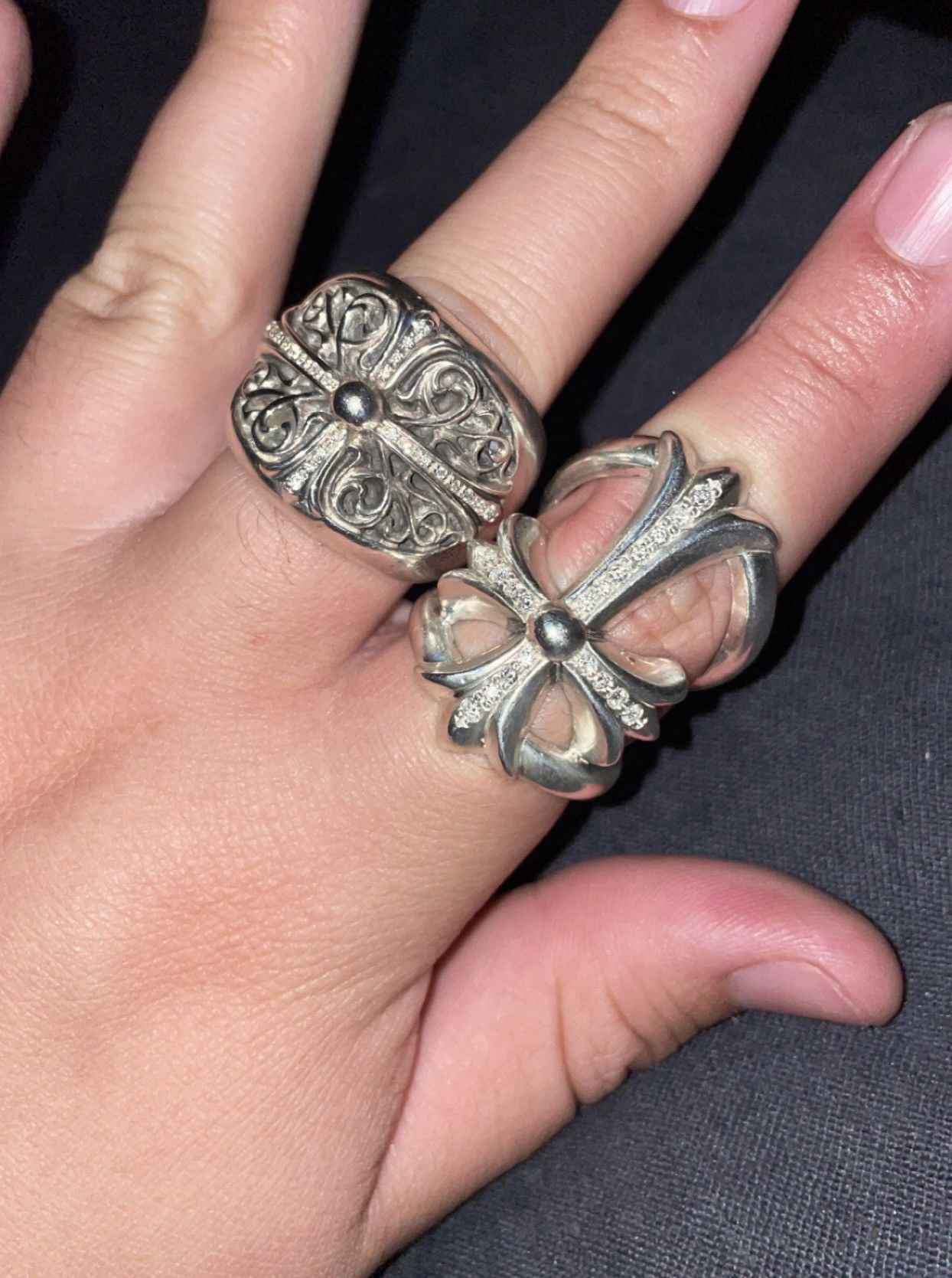 Chrome Hearts QUICK SALE Chrome Hearts Diamond Oval Cross