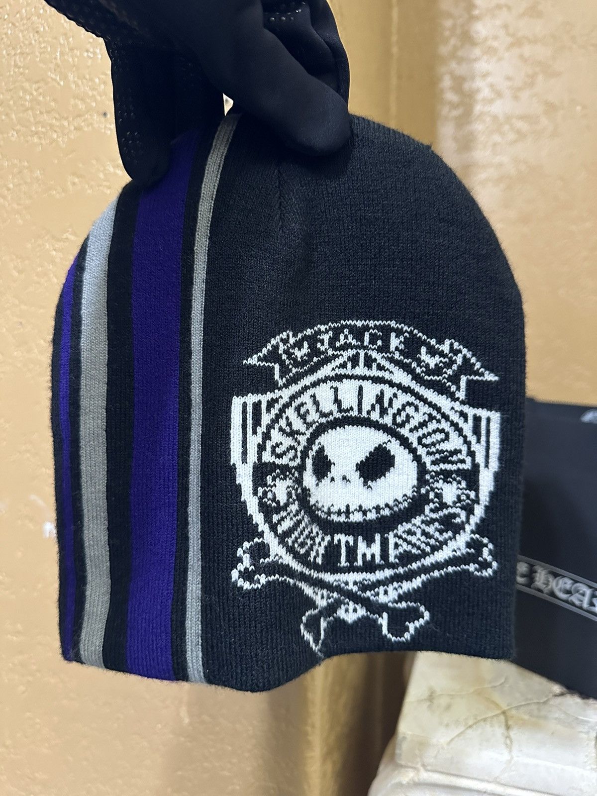 Disney × Japanese Brand ☠️ Y2K Jack Skellington Nightmare Before Christmas Beanie Size ONE SIZE - 1 Thumbnail