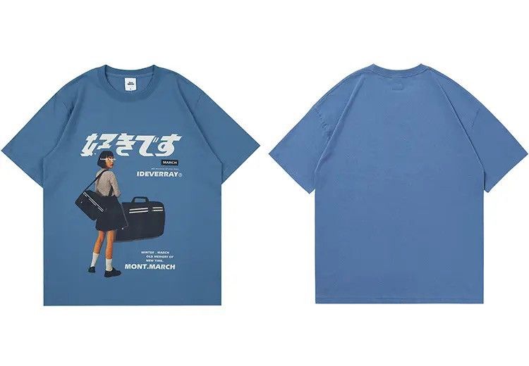 Japanese Brand Japanese Style Blue T-shirt Tee Short Sleeve Shirt Size US L / EU 52-54 / 3 - 3 Thumbnail
