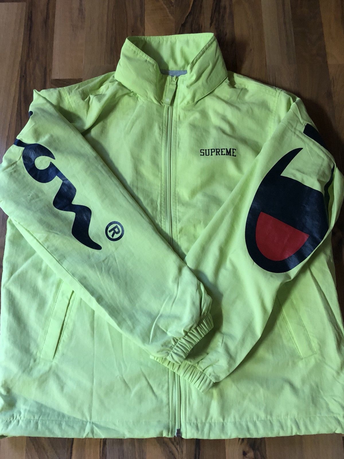 Supreme Supreme X Champion Track Jacket Lime M | Grailed