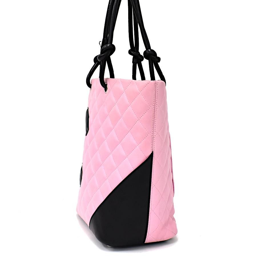 Chanel Cambon Line Medium Tote Handbag Calfskin Leather Cocomark