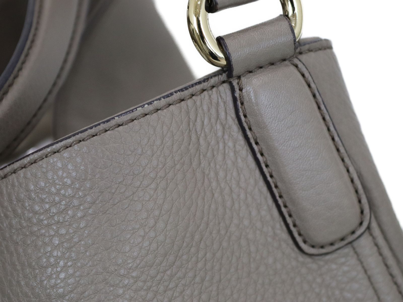 Gucci Soho Handbag Tote bag Interlocking Tassel Fringe Greige Series
