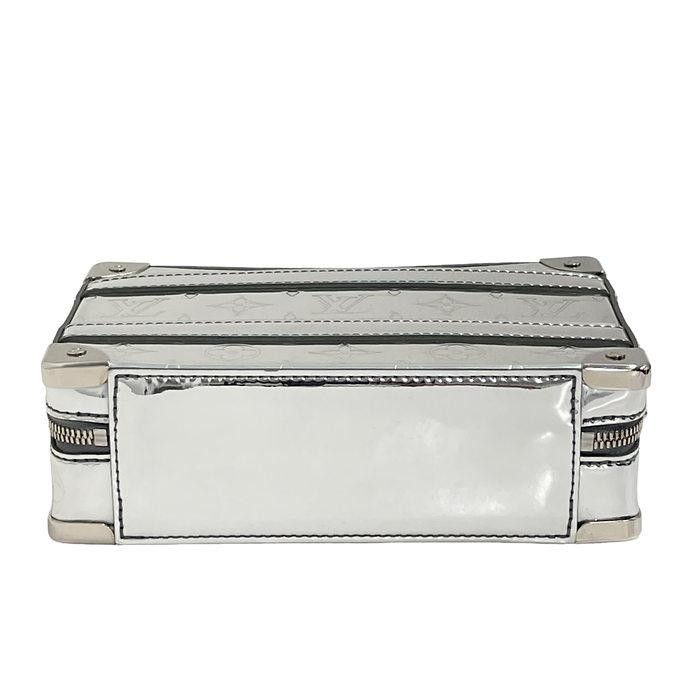 Louis Vuitton Monogram Mirror Handle Soft Trunk Shoulder Bag Metal Silver