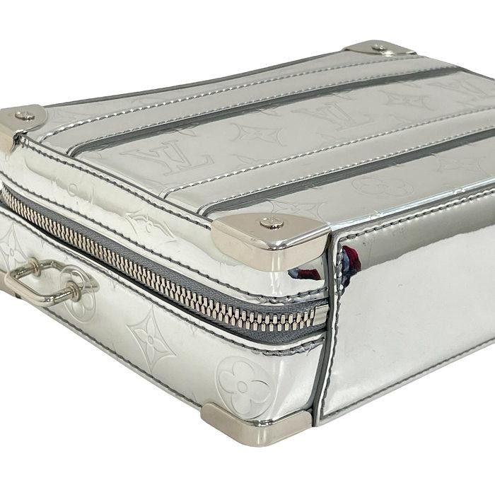 Louis Vuitton Monogram Mirror Handle Soft Trunk Shoulder Bag Metal Silver