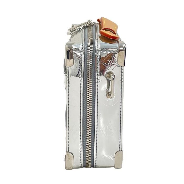 Louis Vuitton Monogram Mirror Handle Soft Trunk Shoulder Bag Metal Silver