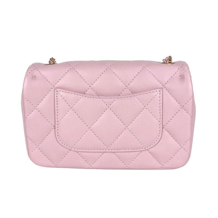 Chanel Chanel Mini Matelasse Heart Charm Chain Shoulder Bag Lambskin Pink  Gold Hardware