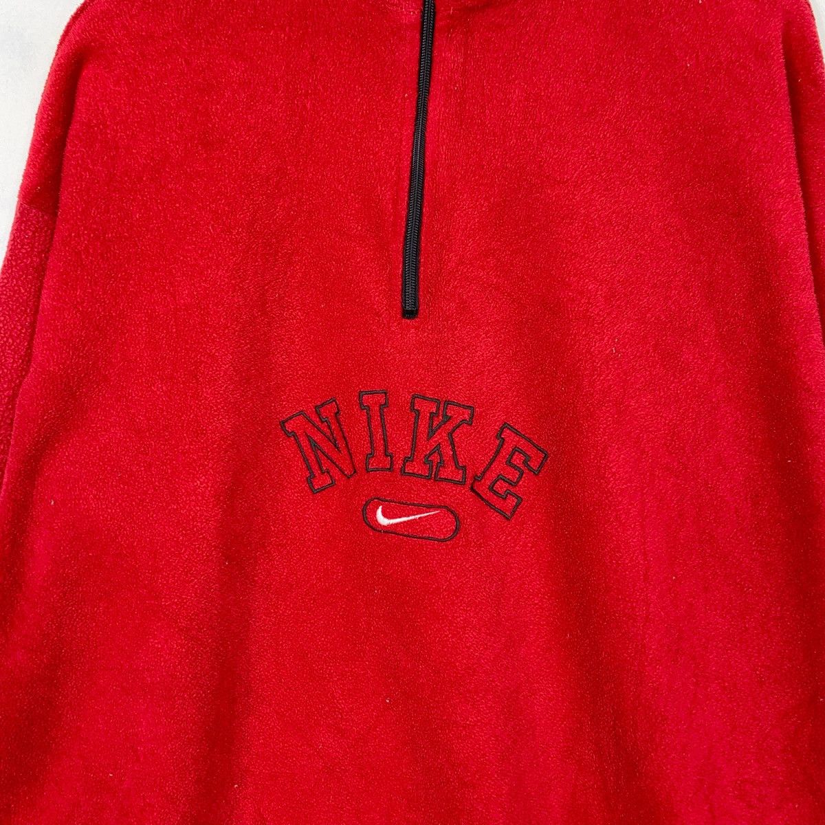Nike Vintage 00's Nike Swoosh Big Logo Half Zip Fleece Size US L / EU 52-54 / 3 - 5 Thumbnail