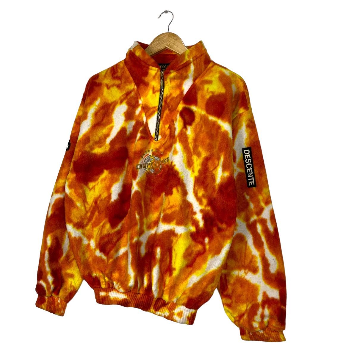 Descente × Patagonia 🔥 RIOT 🔥 Vintage 90s Descente Rare Design Halfzip Fleece Size US M / EU 48-50 / 2 - 2 Thumbnail