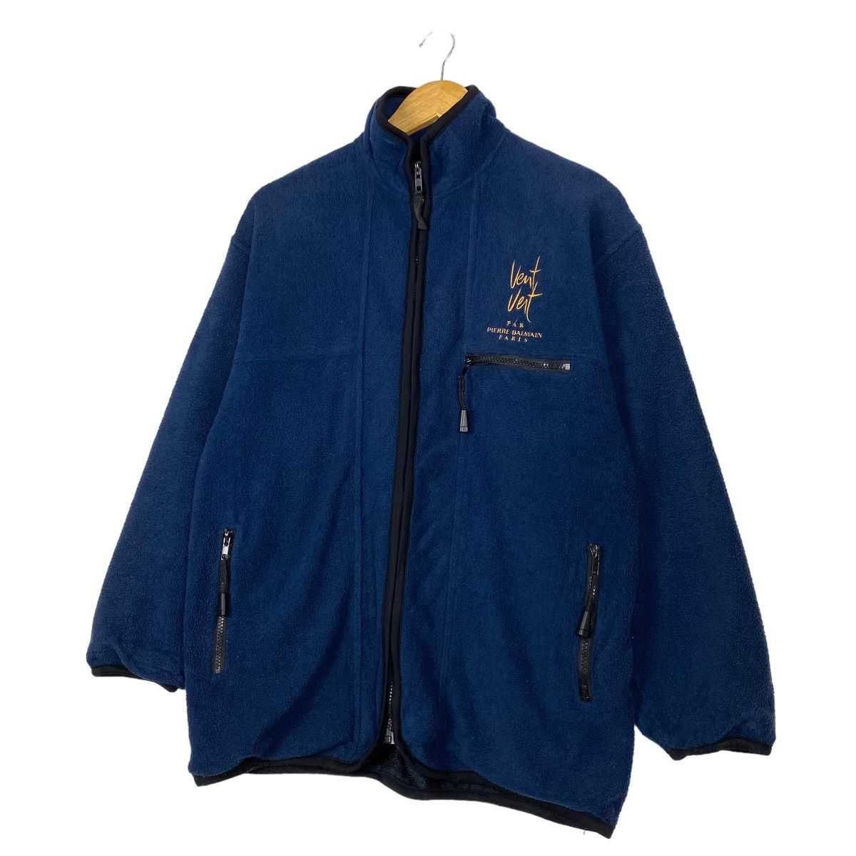 Balmain Vent Vert Pierre Balmain Small Logo Zipper Fleece Size M Size US M / EU 48-50 / 2 - 2 Thumbnail