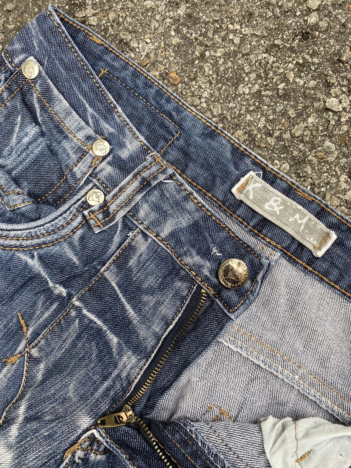 Hysteric Glamour Vintage Kosmo Lupo Denim Cyber Grunge Punk Jeans Size US 31 - 5 Thumbnail