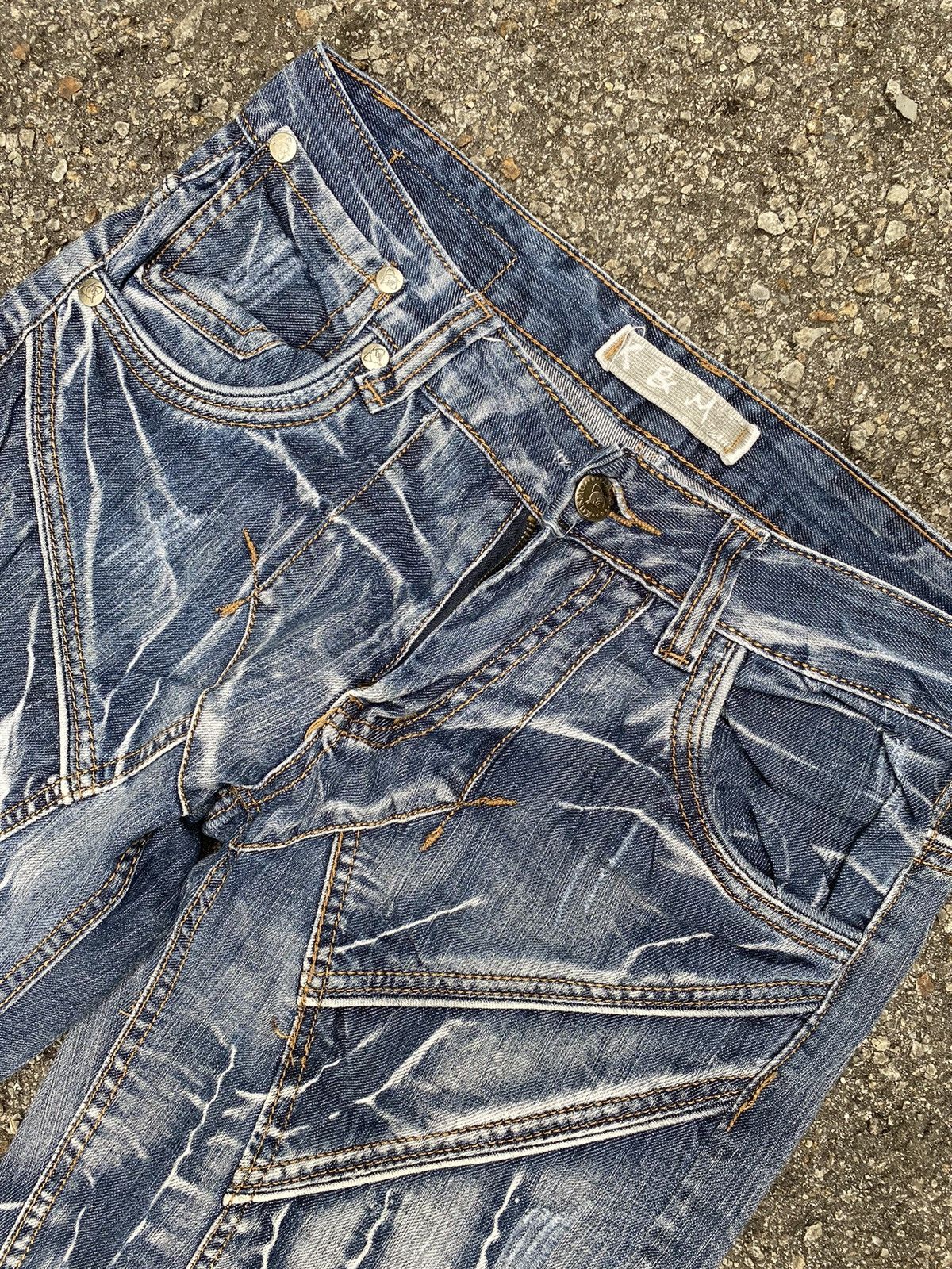 Hysteric Glamour Vintage Kosmo Lupo Denim Cyber Grunge Punk Jeans Size US 31 - 4 Thumbnail