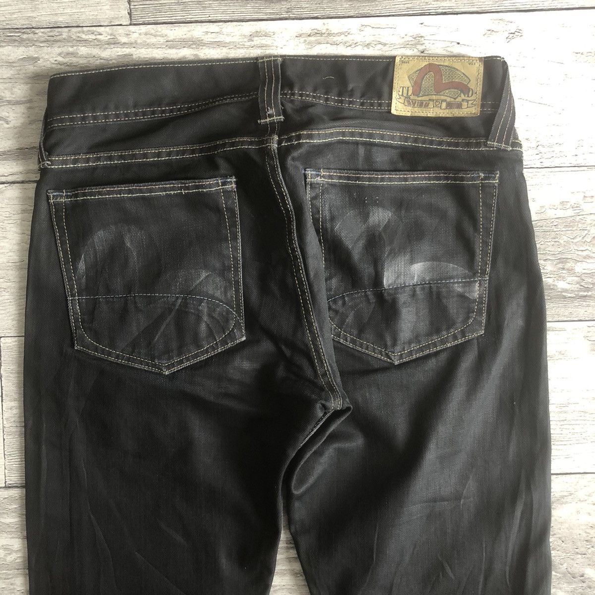 Evisu × Puma 💣 Y2K Evisu x Puma black waxed pant Streetwear Size US 32 / EU 48 - 3 Thumbnail