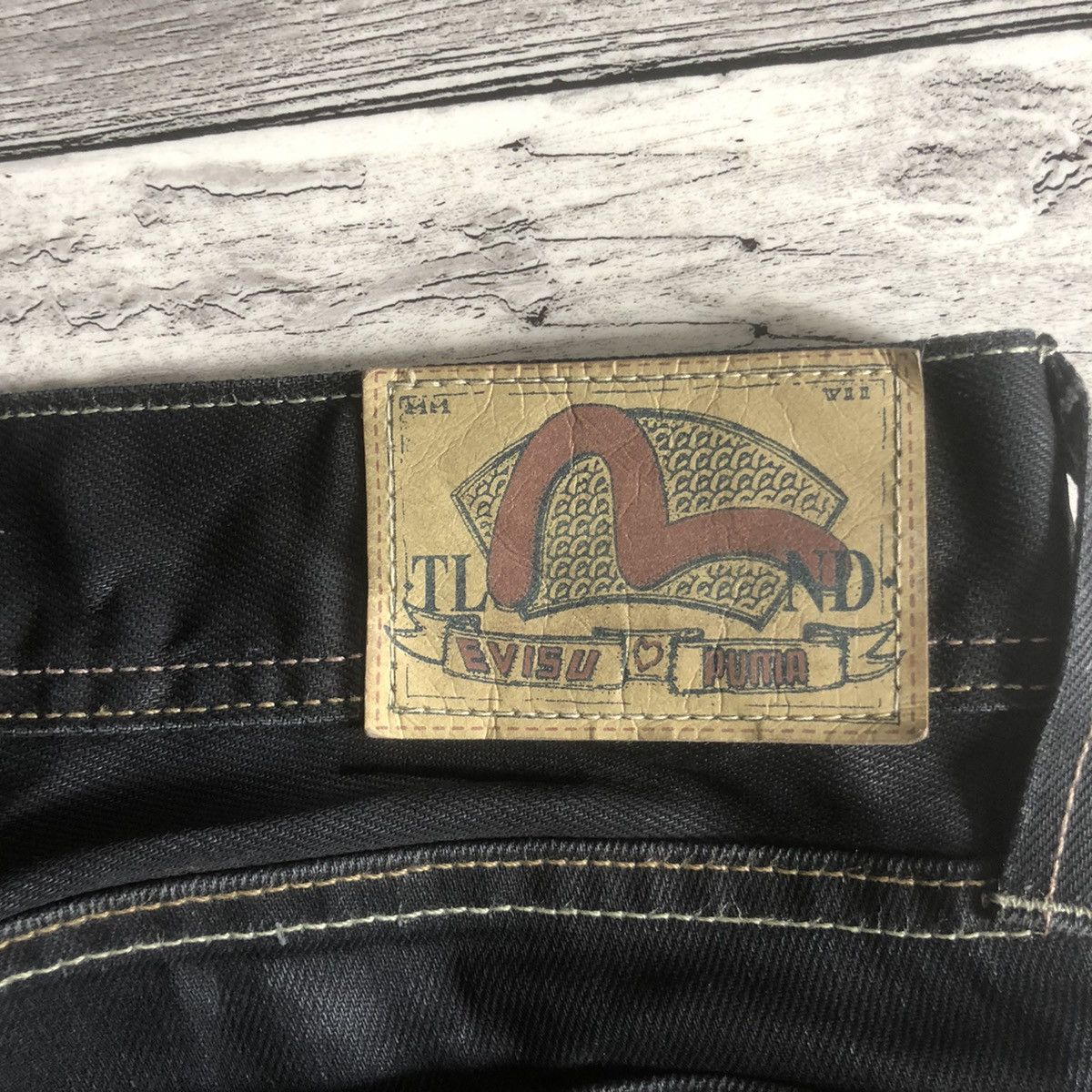 Evisu × Puma 💣 Y2K Evisu x Puma black waxed pant Streetwear Size US 32 / EU 48 - 5 Thumbnail