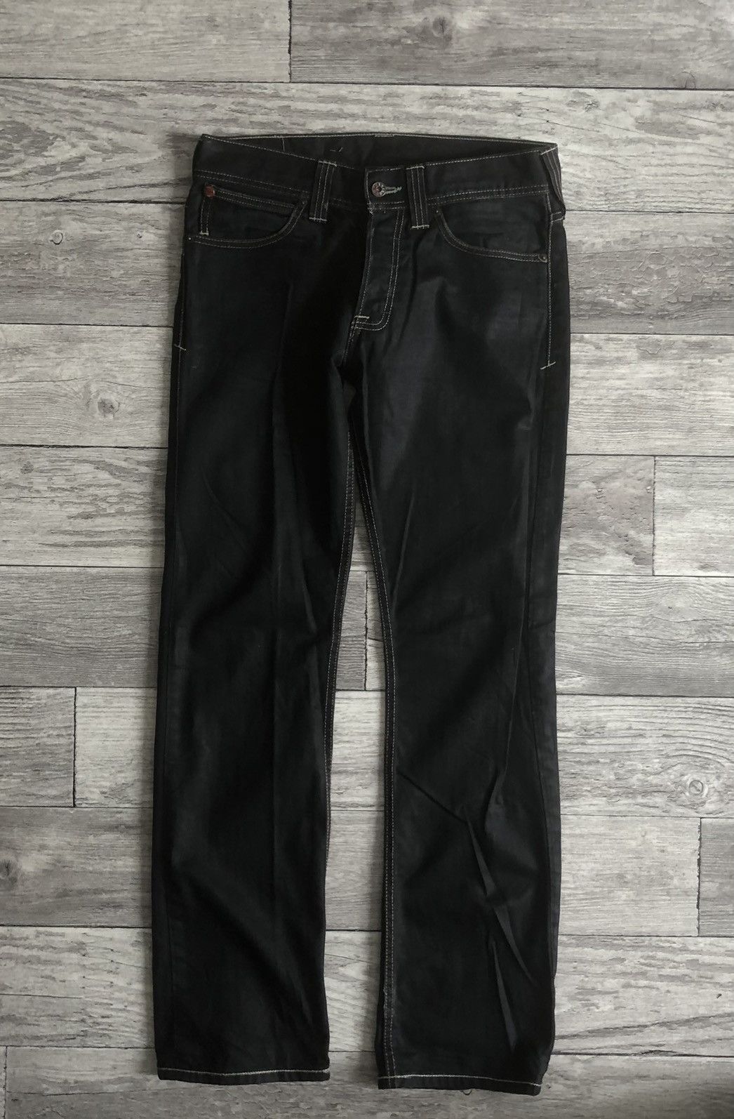 Evisu × Puma 💣 Y2K Evisu x Puma black waxed pant Streetwear Size US 32 / EU 48 - 4 Thumbnail