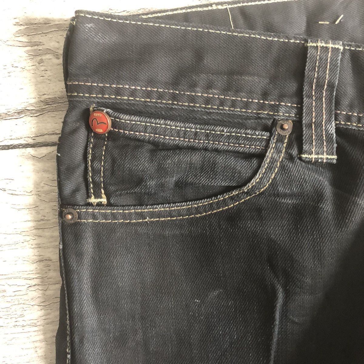 Evisu × Puma 💣 Y2K Evisu x Puma black waxed pant Streetwear Size US 32 / EU 48 - 6 Thumbnail