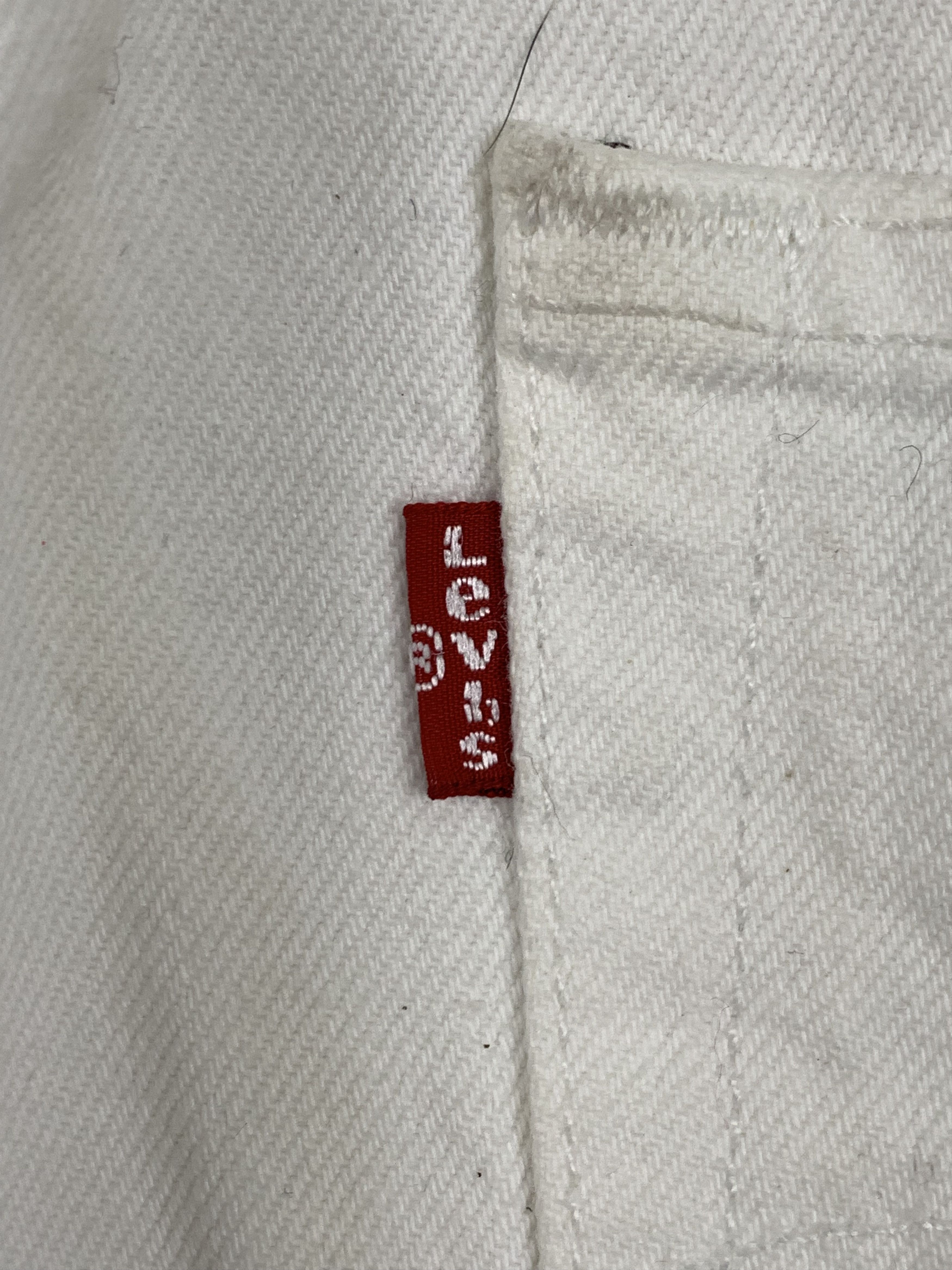 Levi's × Vintage Vintage Levis 501 White Jeans Size US 33 - 6 Thumbnail