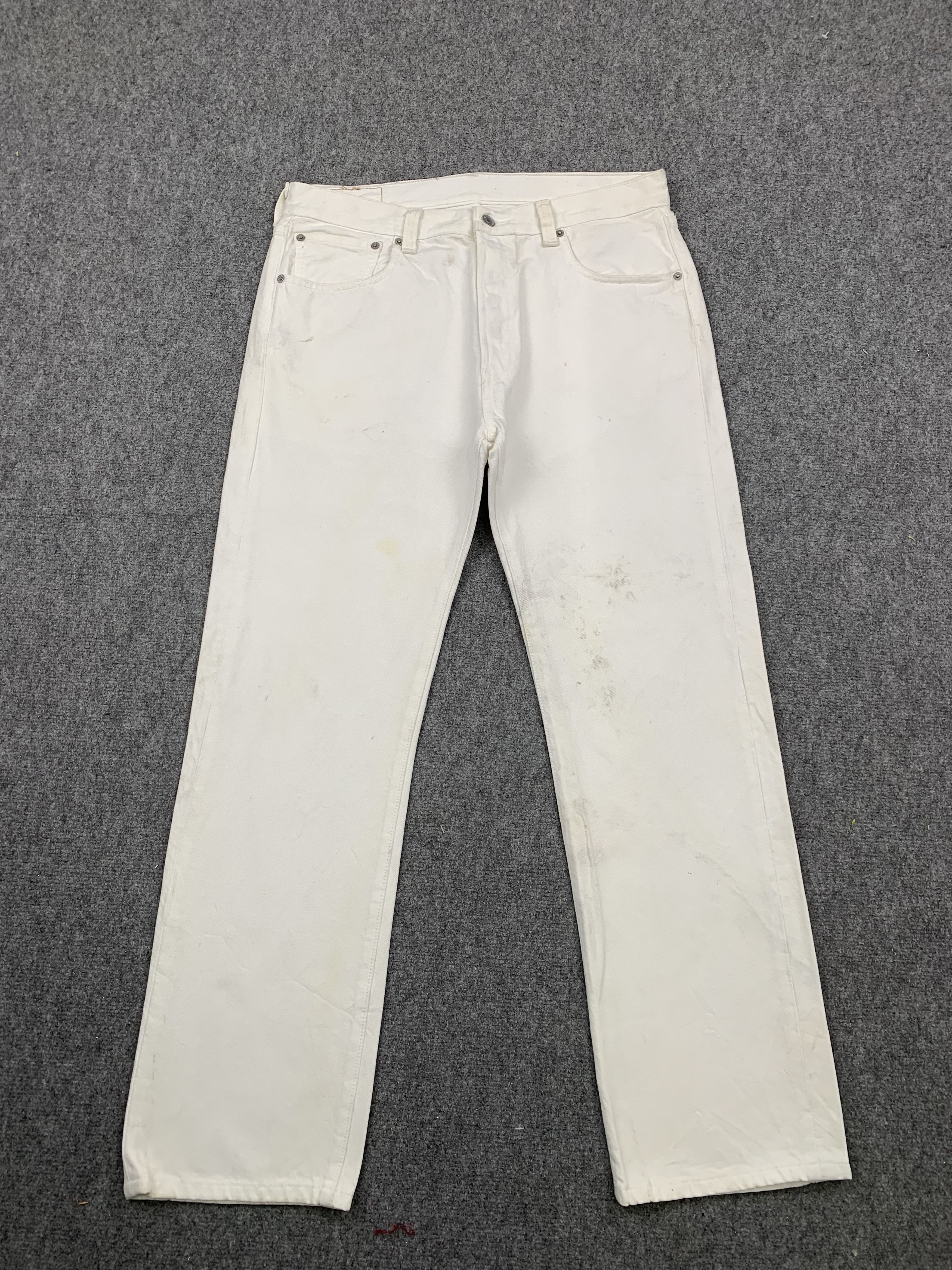 Levi's × Vintage Vintage Levis 501 White Jeans Size US 33 - 1 Thumbnail