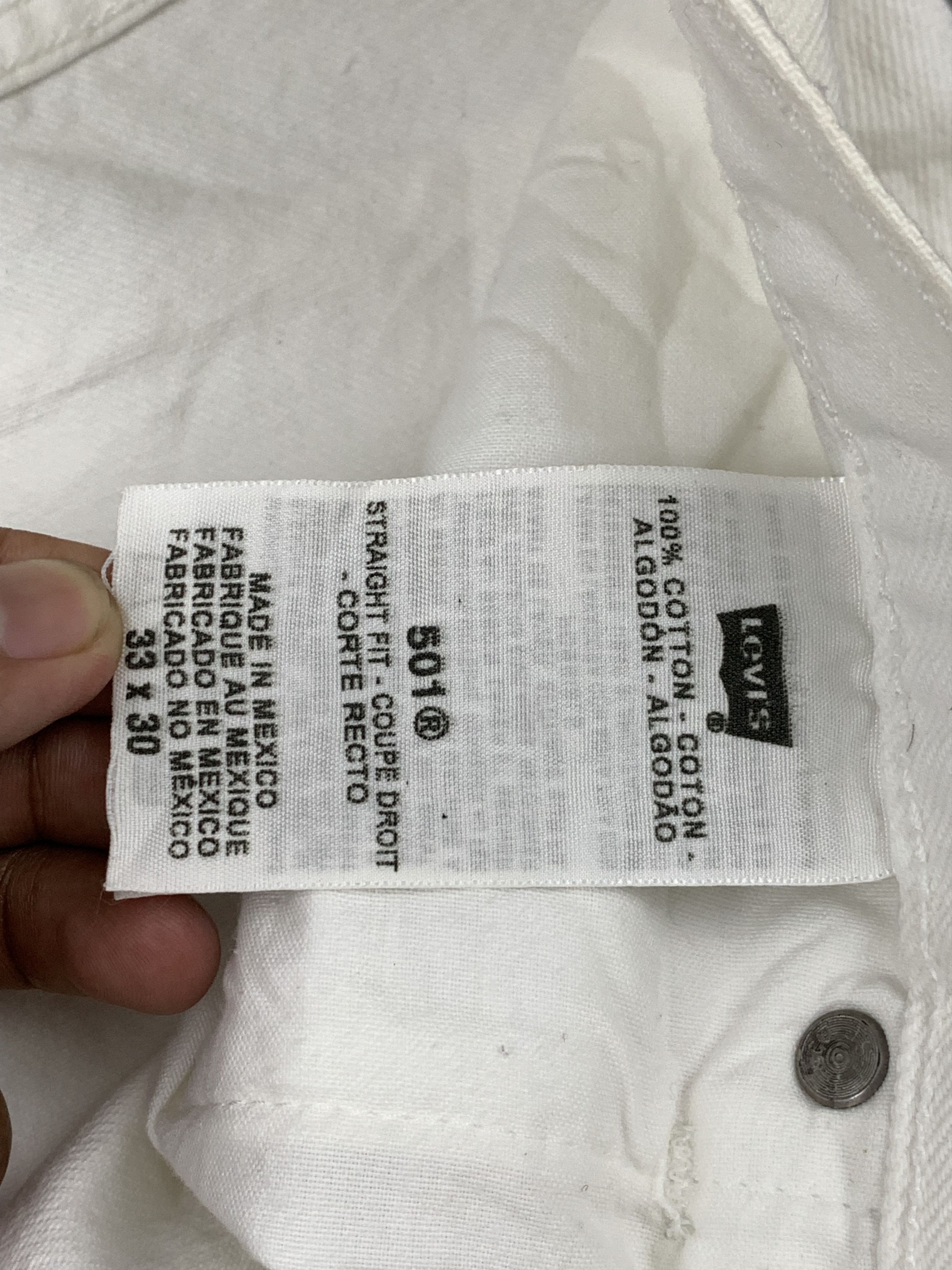 Levi's × Vintage Vintage Levis 501 White Jeans Size US 33 - 8 Thumbnail