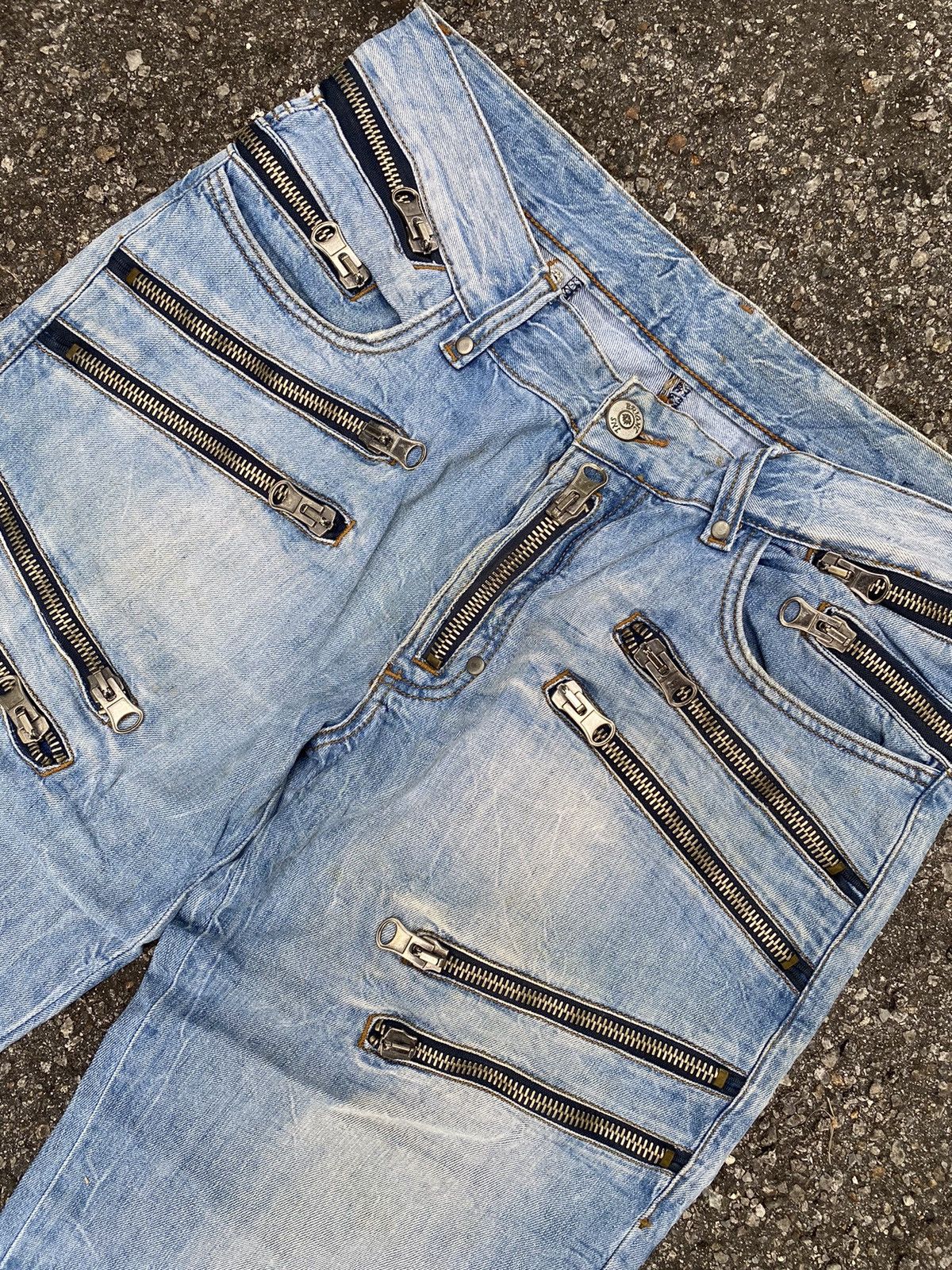 Japanese Brand Jeans Multi Zipper by Mr Bright Size US 35 - 1 Thumbnail