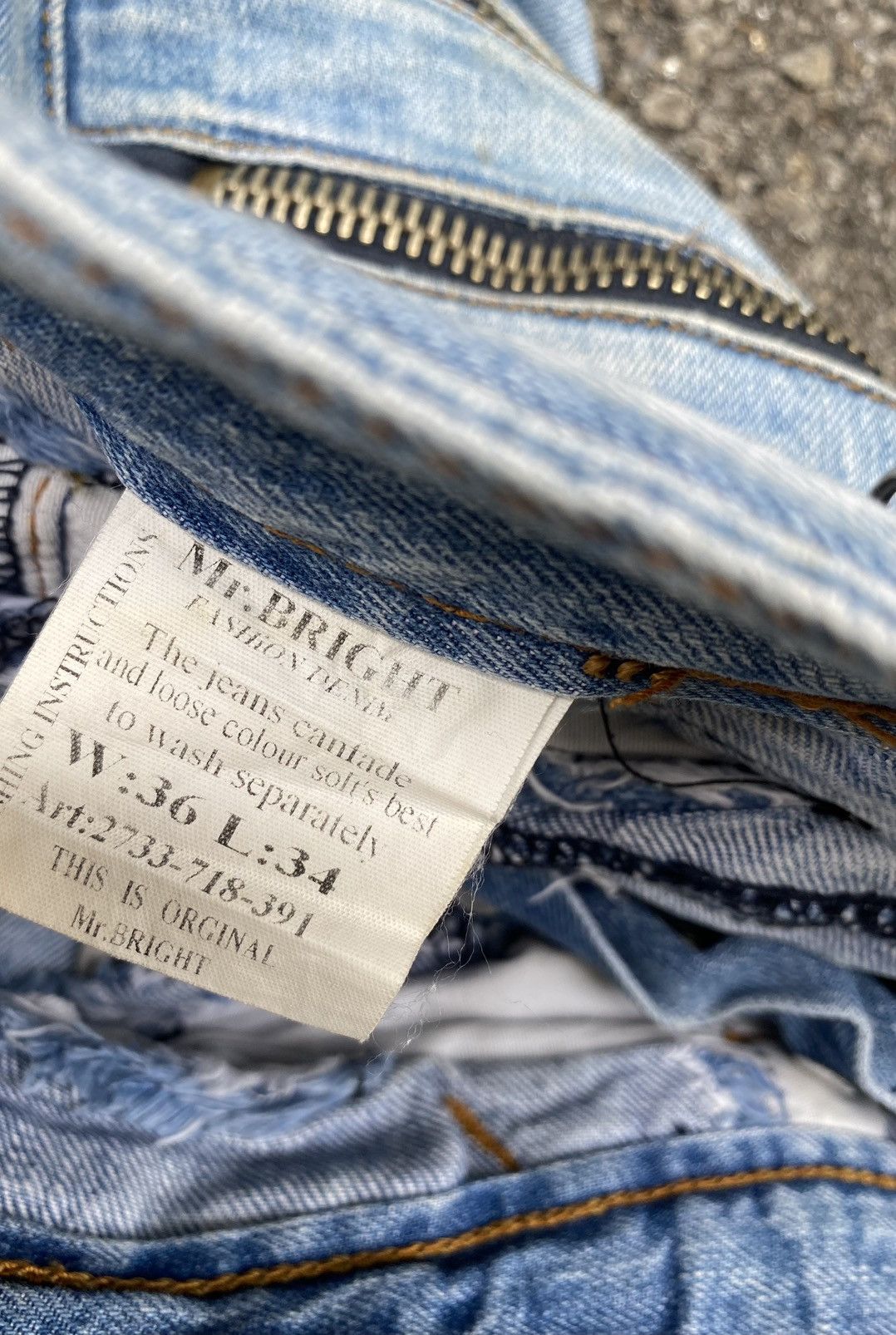 Japanese Brand Jeans Multi Zipper by Mr Bright Size US 35 - 7 Thumbnail