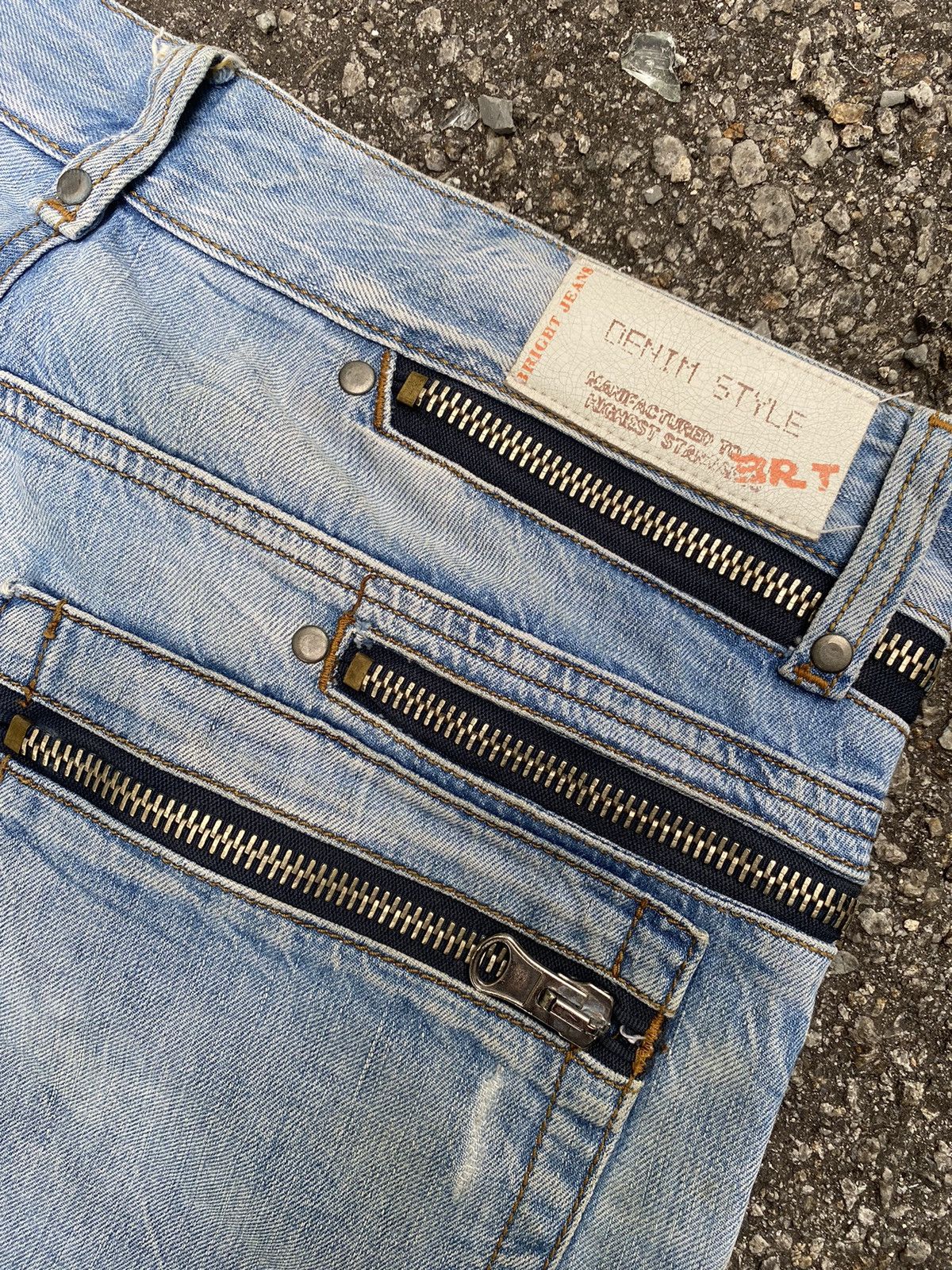 Japanese Brand Jeans Multi Zipper by Mr Bright Size US 35 - 6 Thumbnail