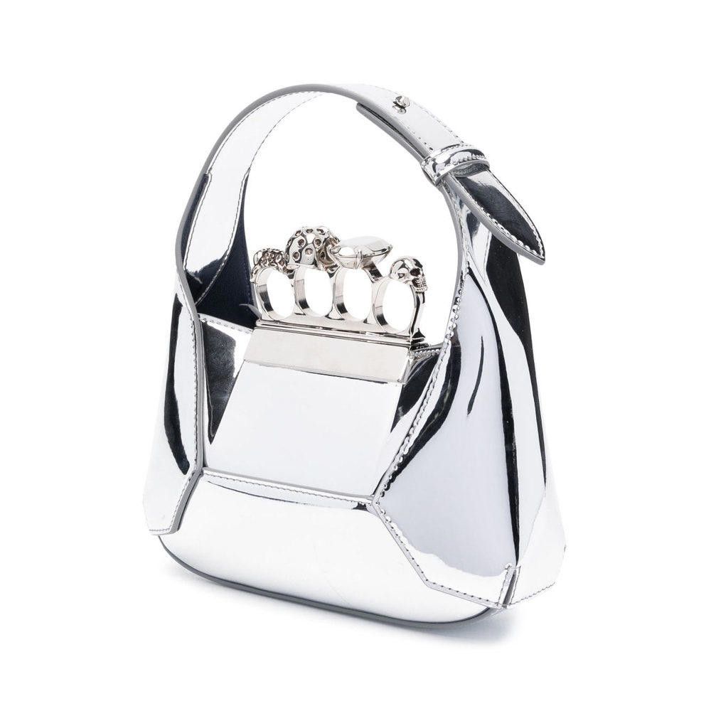 ALEXANDER MCQUEEN SILVER MINI BAG