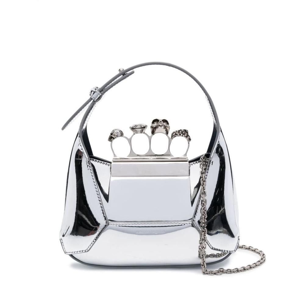 ALEXANDER MCQUEEN SILVER MINI BAG