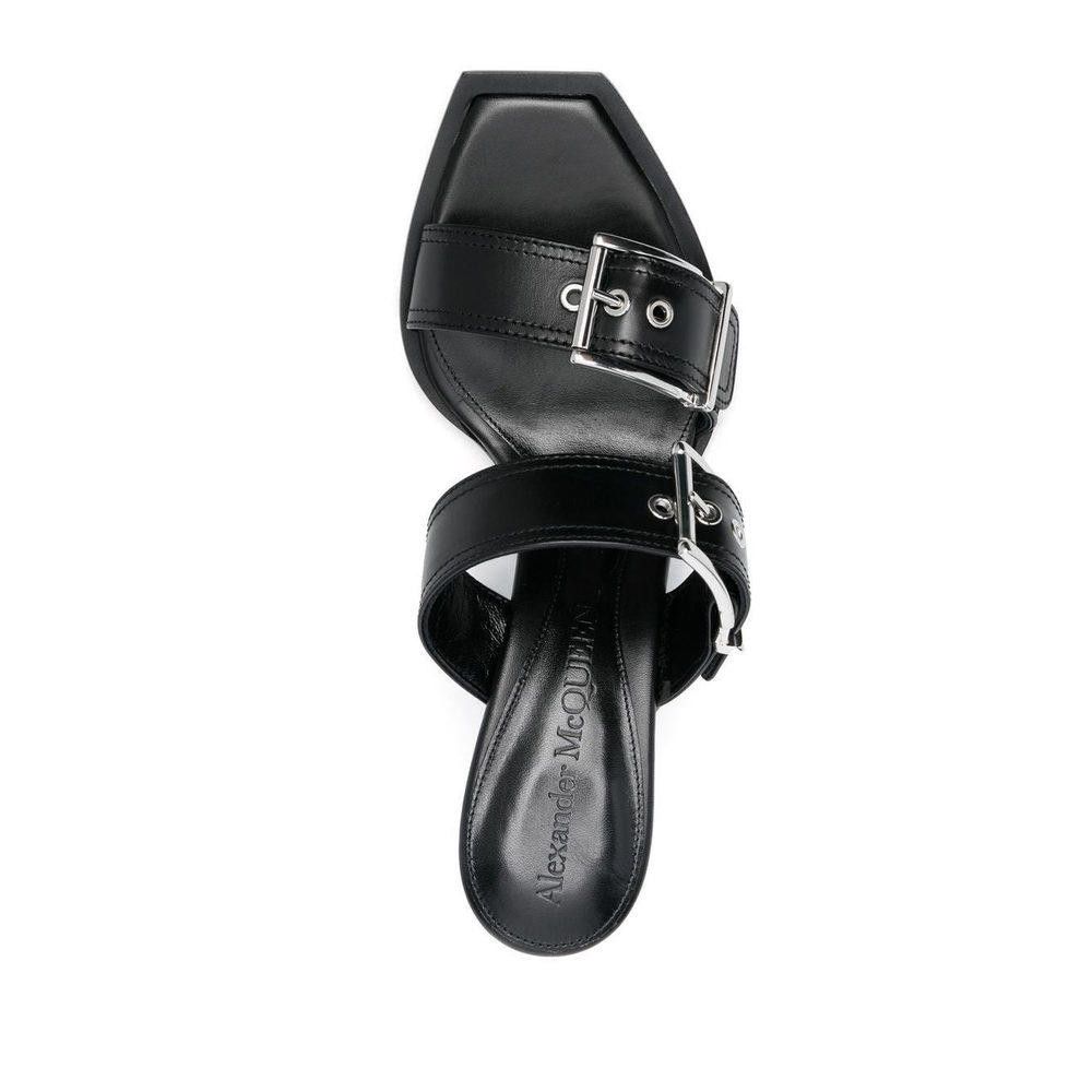 ALEXANDER MCQUEEN BUCKLE LEATHER SANDALS SIZE 36