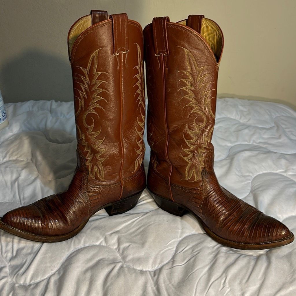 Nocona Cowboy Boots Size 8D Made in Texas Men’s Leather