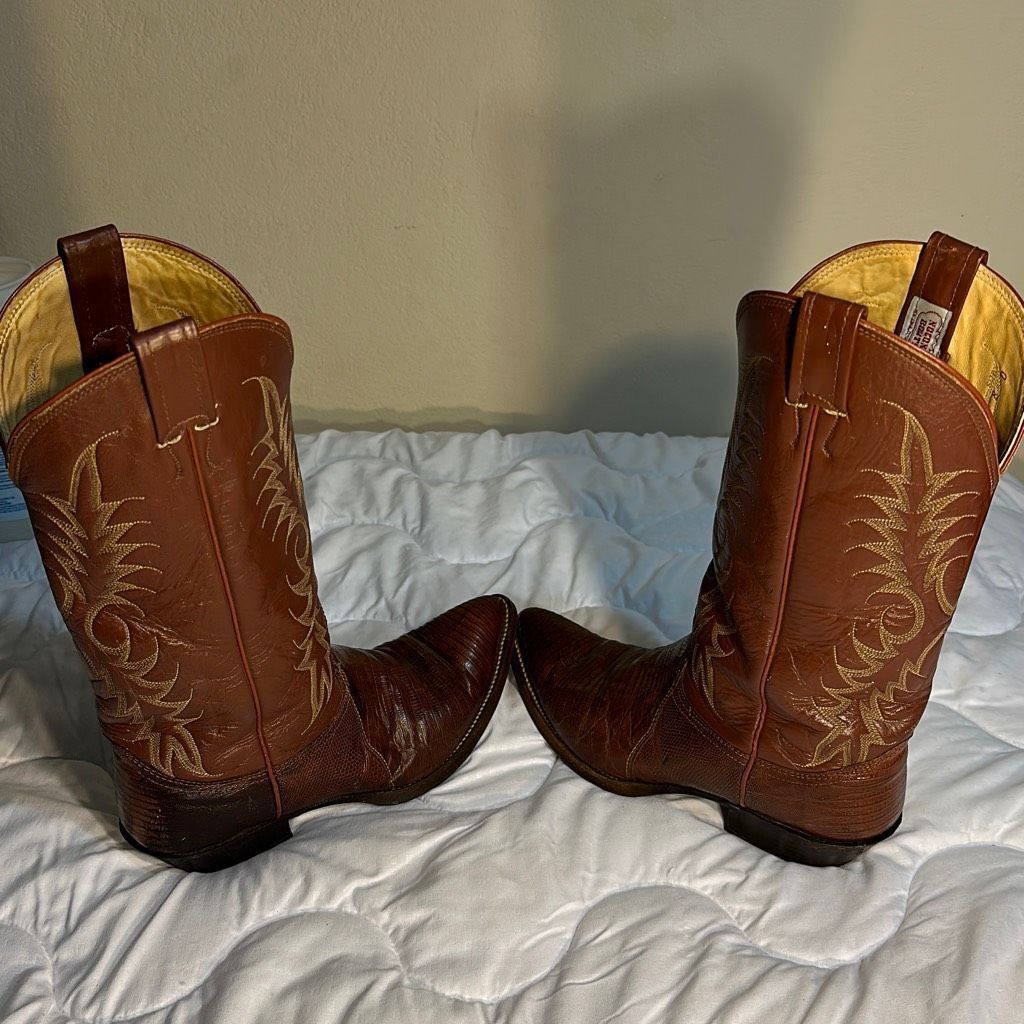 Nocona Cowboy Boots Size 8D Made in Texas Men’s Leather