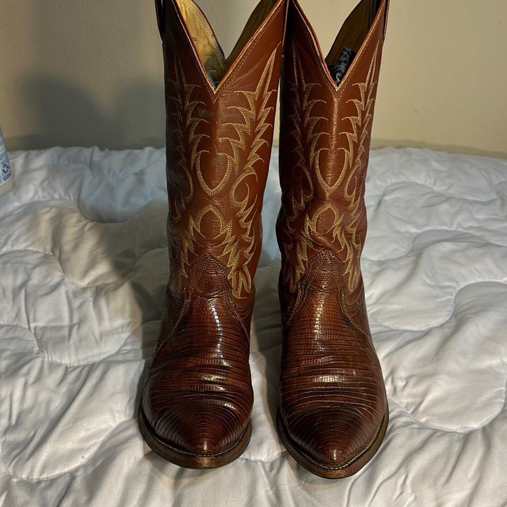 Nocona Cowboy Boots Size 8D Made in Texas Men’s Leather