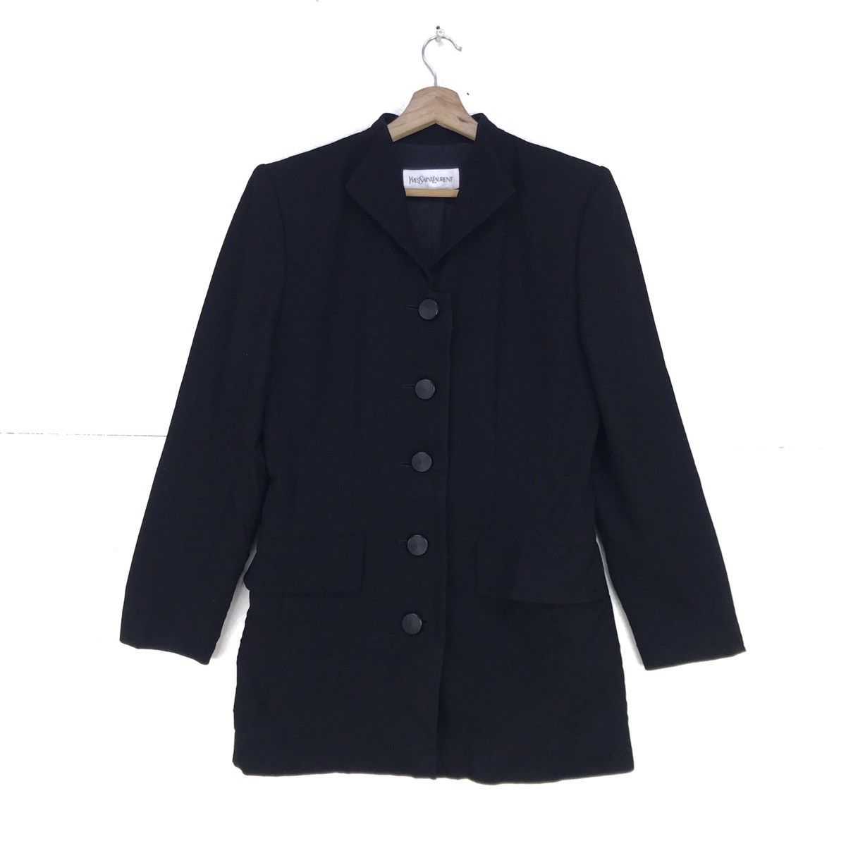 Yves Saint Laurent Yves Saint Laurent Wool Coat Jacket Size XS / US 0-2 / IT 36-38 - 2 Thumbnail