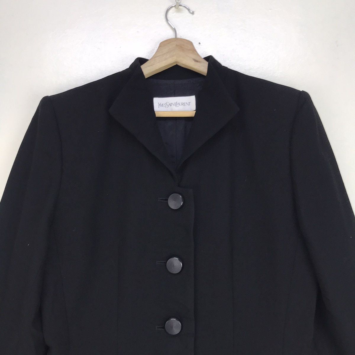 Yves Saint Laurent Yves Saint Laurent Wool Coat Jacket Size XS / US 0-2 / IT 36-38 - 4 Thumbnail