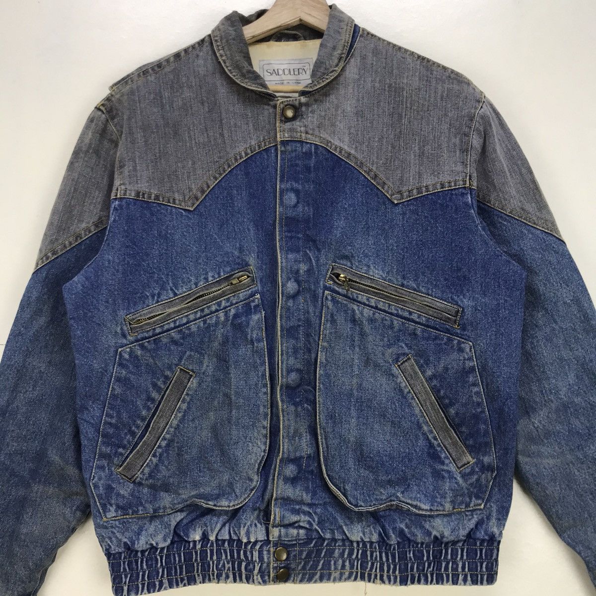 Japanese Brand Saddlery Street Fashion Japanese Brand Two Tone Denim Jacket Size US S / EU 44-46 / 1 - 4 Thumbnail