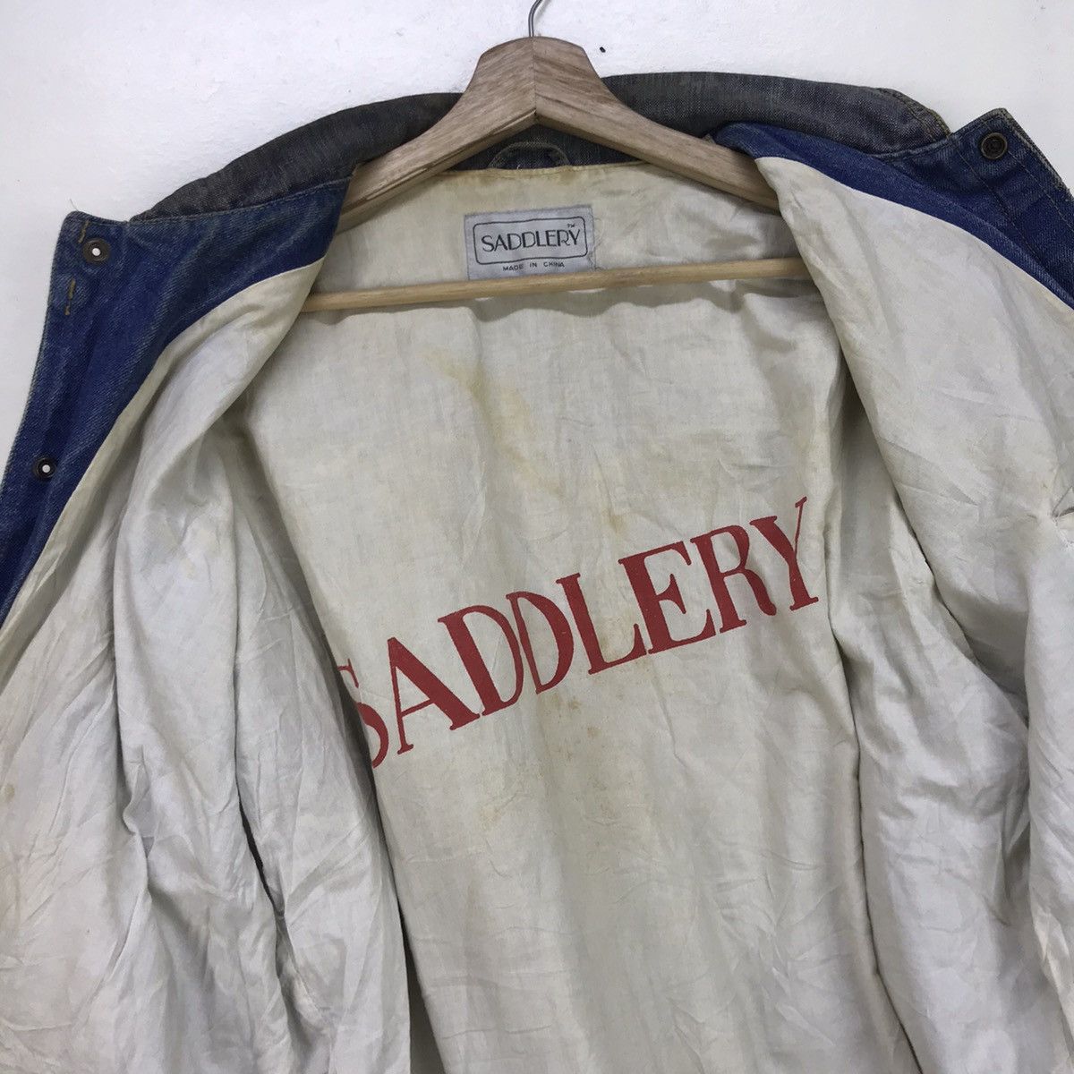 Japanese Brand Saddlery Street Fashion Japanese Brand Two Tone Denim Jacket Size US S / EU 44-46 / 1 - 25 Thumbnail