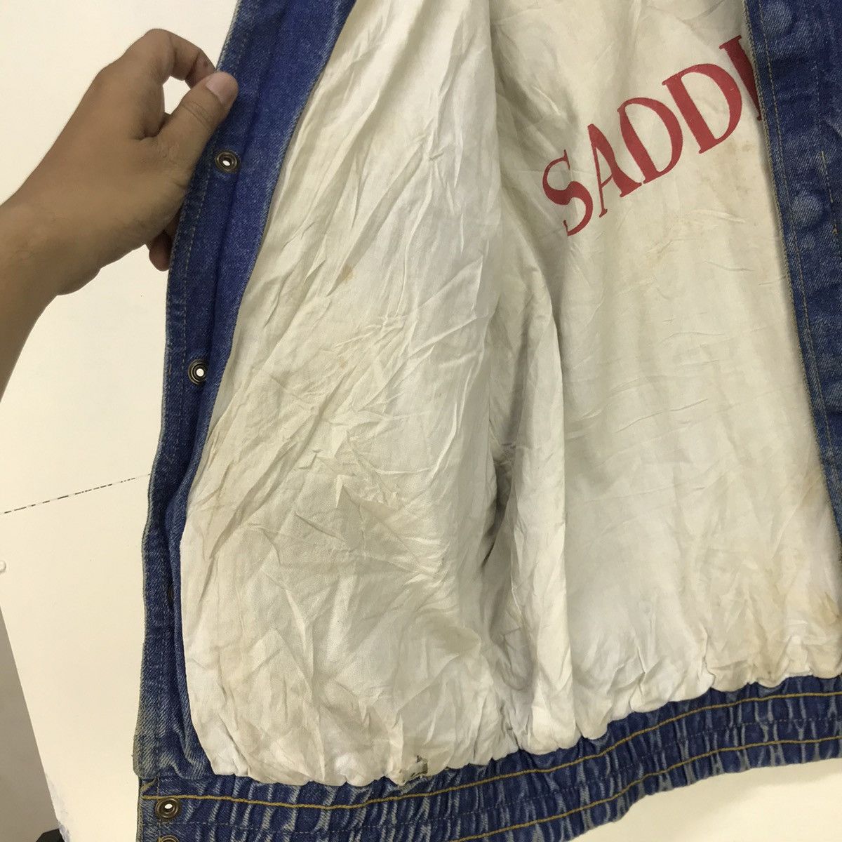 Japanese Brand Saddlery Street Fashion Japanese Brand Two Tone Denim Jacket Size US S / EU 44-46 / 1 - 19 Thumbnail