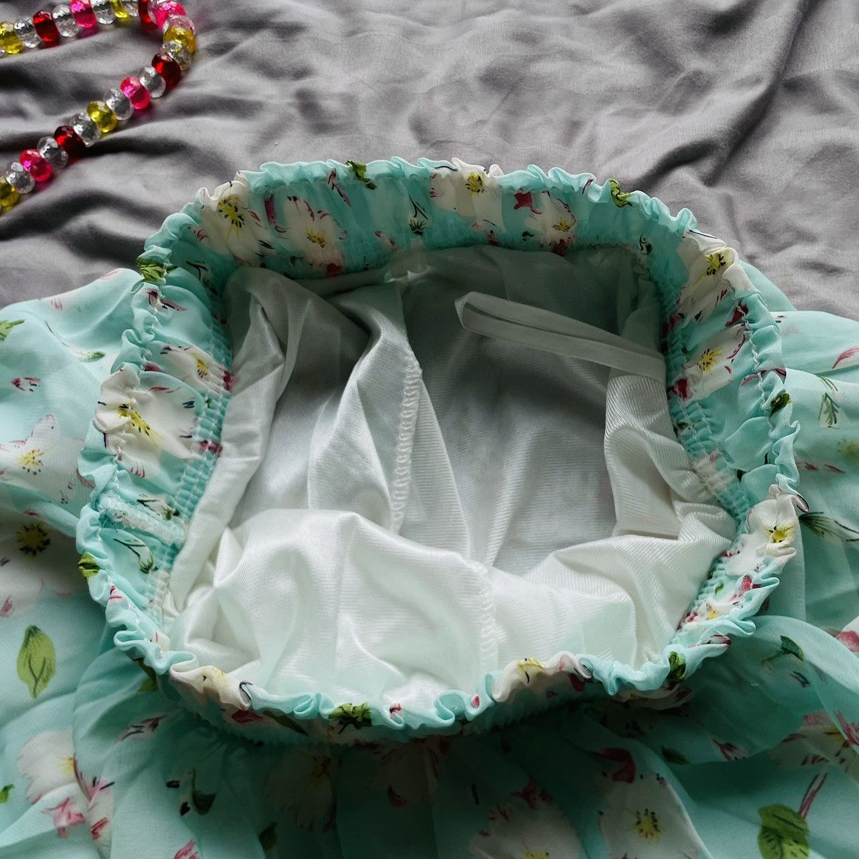 Seditionaries Y2K Baby Girl Illusion Floral Mini Skirt Size 28" / US 6 / IT 42 - 4 Thumbnail