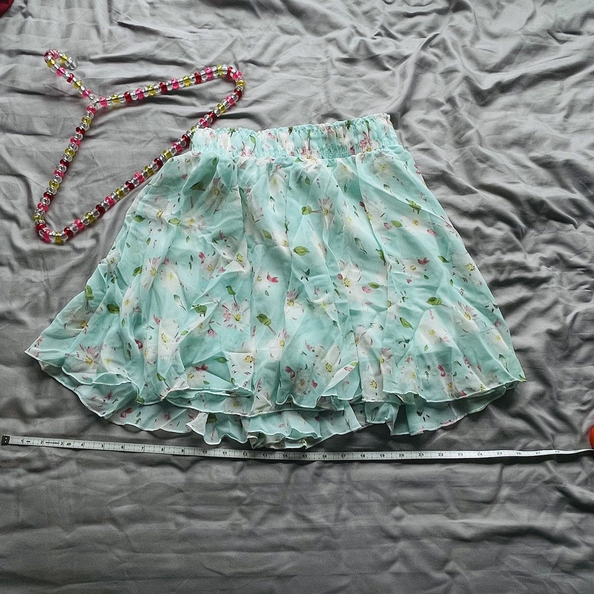 Seditionaries Y2K Baby Girl Illusion Floral Mini Skirt Size 28" / US 6 / IT 42 - 1 Thumbnail