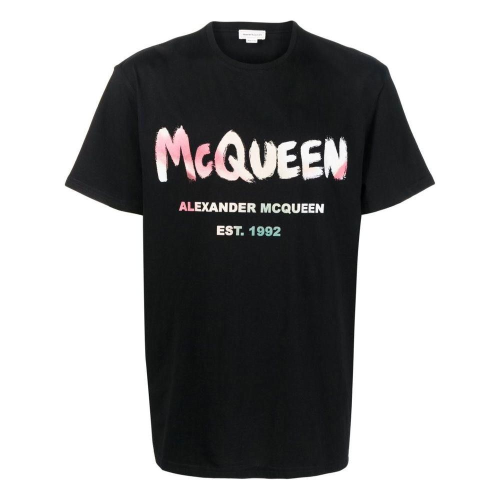 ALEXANDER MCQUEEN BLACK/MIX LOGO SHIRT SIZE XL