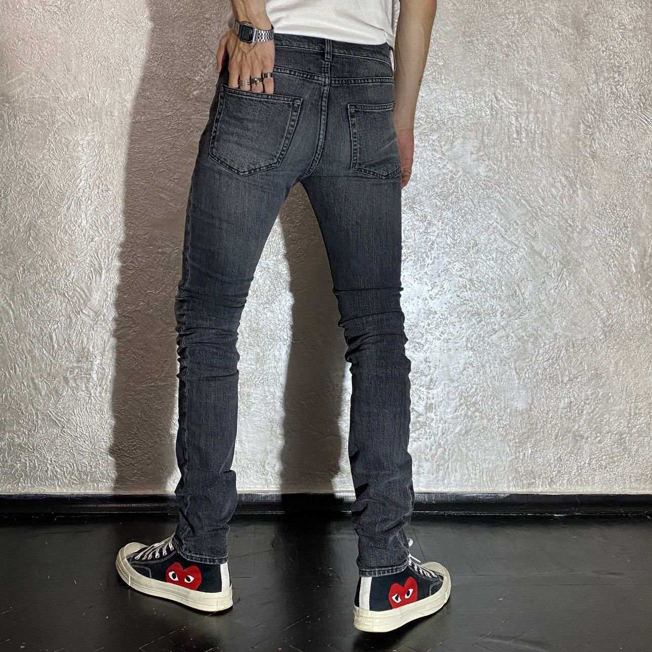 Acne Studios Acne Studios Ace Phantom Skinny Washed Black Jeans 