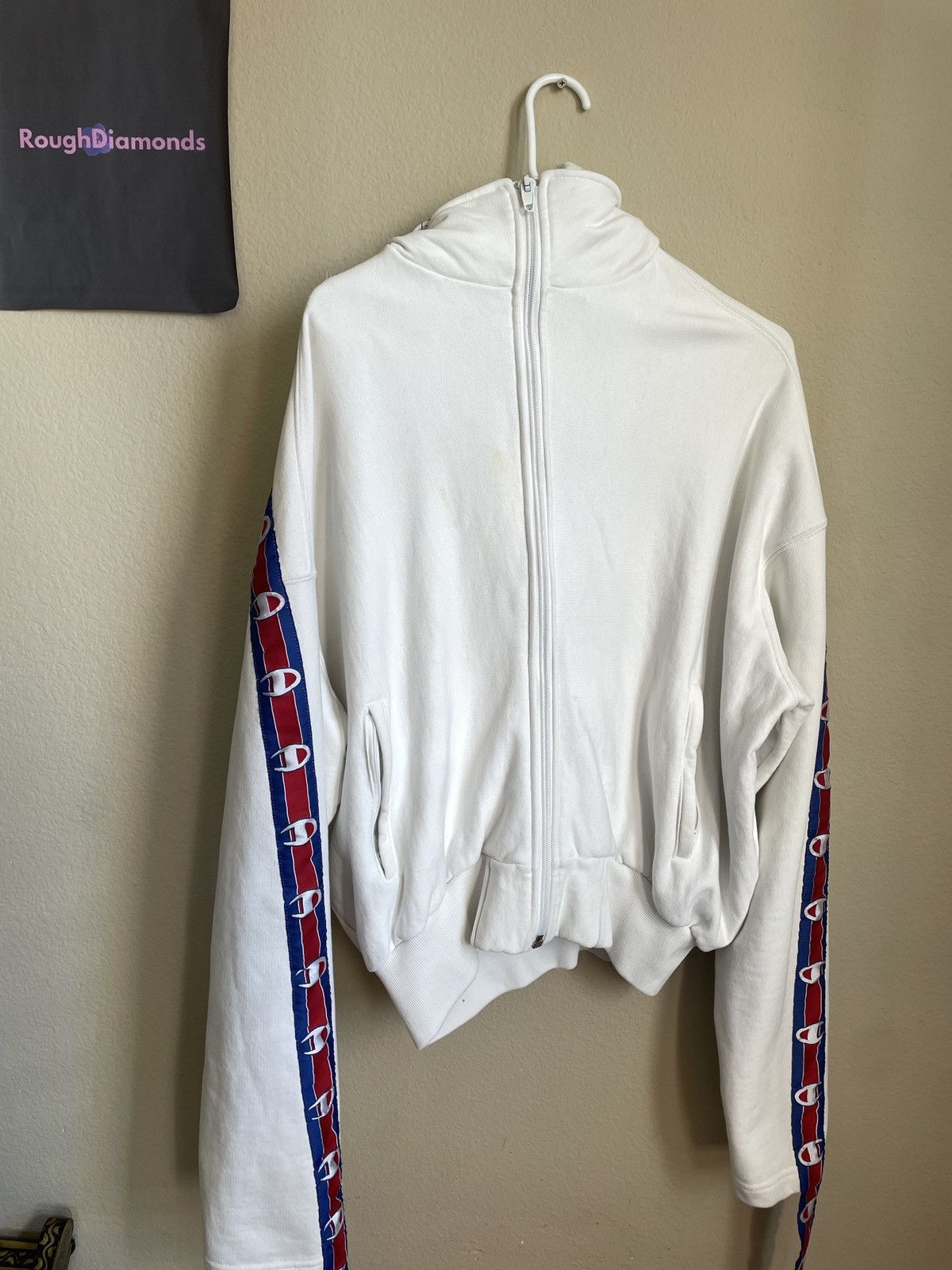 Champion Vetements Vetements x Champion Tape Sweater Zip Up ROUGHDIAMONDS Grailed