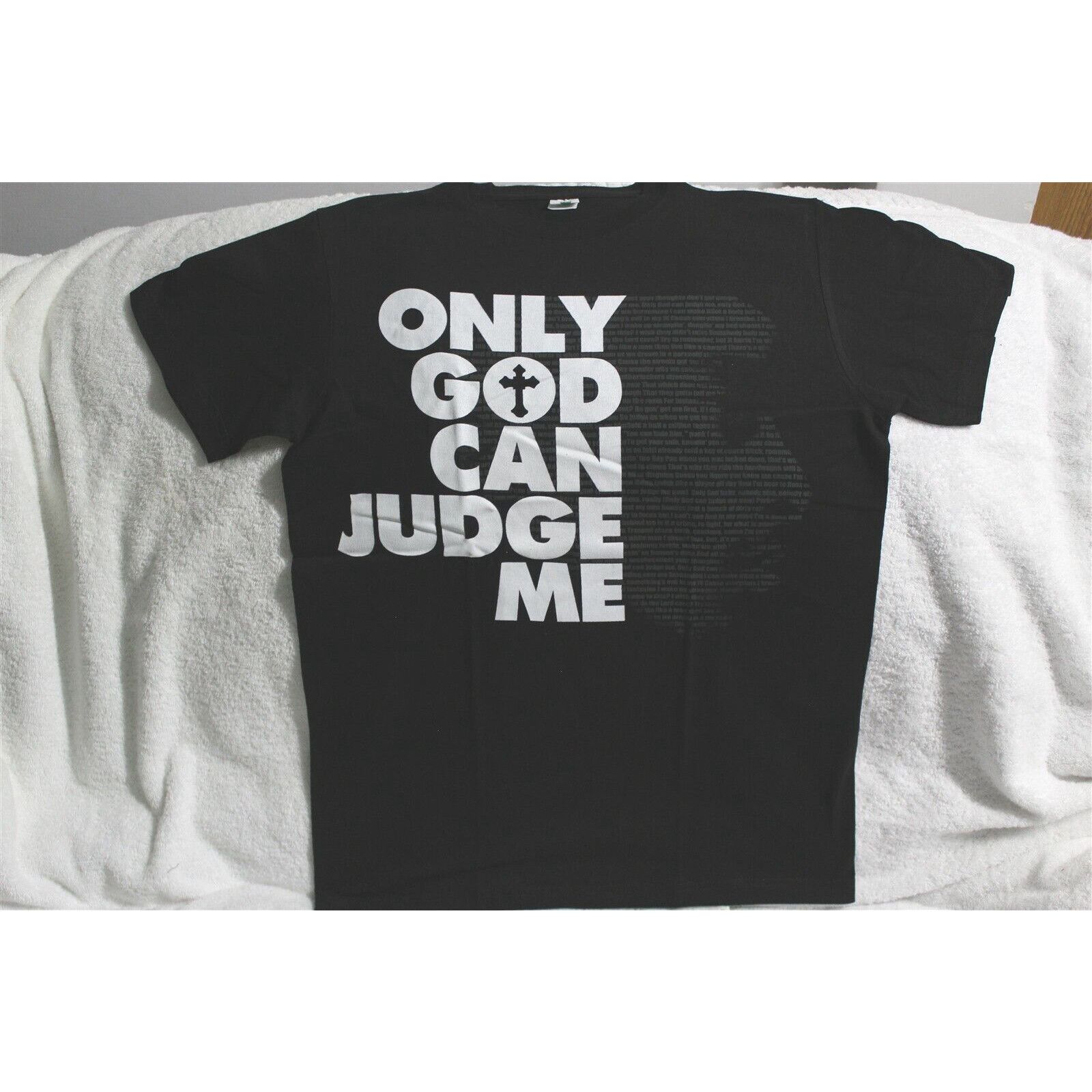 Maglietta Tupac 2PAC Only God Can Judge Me – Rap Hip Hop – 100% Cotone – Nero